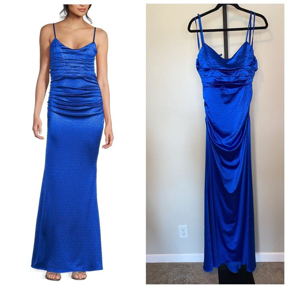 Midnight Doll Rhinestone Scoop Neck Open Back